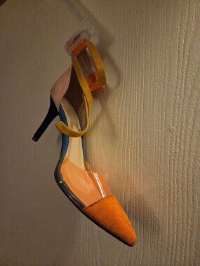 Colorblock heels